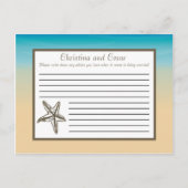 書き込み可能アドバイスカード海ビーチショアSeashells S アドバイスカード (正面)