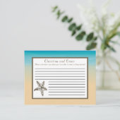 書き込み可能アドバイスカード海ビーチショアSeashells S アドバイスカード (スタンド正面)