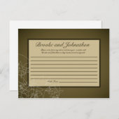 書き込み可能アドバイスカード秋のフローラ秋茶色 ポストカード (正面/裏面)