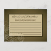 書き込み可能アドバイスカード秋のフローラ秋茶色 ポストカード (正面)