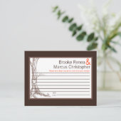 書き込み可能アドバイスカード秋ツリーイニシャル彫刻 アドバイスカード (スタンド正面)