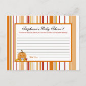 書き込み可能アドバイスカード秋秋カボチャベビー ポストカード (正面)