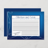 書き込み可能アドバイスカード紙飛行機ブルースワールループ アドバイスカード (正面/裏面)