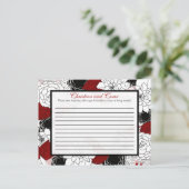 書き込み可能アドバイスカード黒い花葉赤色 アドバイスカード (スタンド正面)