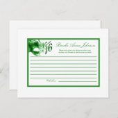 書き込み可能アドバイスカードSweet 16グリーン アドバイスカード (正面/裏面)