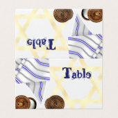 書き込み可能バルミツワー表番号カード (外部フラット)