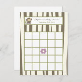 書き込み可能ビンゴカードジャカナ少女ジャングル動物園の動物 インビテーションポストカード (正面/裏面)