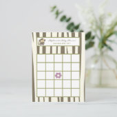 書き込み可能ビンゴカードジャカナ少女ジャングル動物園の動物 インビテーションポストカード (スタンド正面)