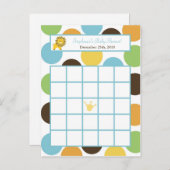 書き込み可能ビンゴカードジャングルキングライオンサファリ動物園 インビテーションポストカード (正面/裏面)