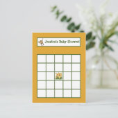 書き込み可能ビンゴカードジャングルベビー インビテーションポストカード (スタンド正面)