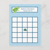 書き込み可能ビンゴカードタートルリーフ海ウミガメ インビテーションポストカード (正面)