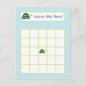 書き込み可能ビンゴカードブルーウミガメ インビテーションポストカード (正面)