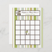 書き込み可能ビンゴカードモンキー時間動物園 インビテーションポストカード (正面/裏面)