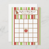 書き込み可能ビンゴカードレッドバーンファーム動物 インビテーションポストカード (正面/裏面)