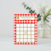 書き込み可能ビンゴカードレッドバーンファーム動物 インビテーションポストカード (スタンド正面)