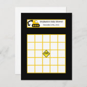 書き込み可能ビンゴカード建築白黒 インビテーションポストカード (正面/裏面)