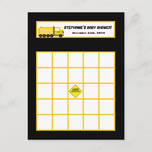 書き込み可能ビンゴカード建築 インビテーションポストカード (正面)