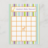 書き込み可能ビンゴカード毛皮のウッドランド動物 インビテーションポストカード (正面)