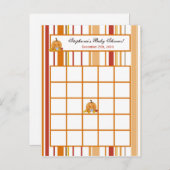 書き込み可能ビンゴカード秋秋カボチャベビー インビテーションポストカード (正面/裏面)