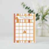 書き込み可能ビンゴカード秋秋カボチャベビー インビテーションポストカード (スタンド正面)