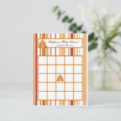 書き込み可能ビンゴカード秋秋カボチャベビー インビテーションポストカード (スタンド正面)