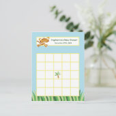 書き込み可能ビンゴカード雨林ジャングル動物 インビテーションポストカード (スタンド正面)