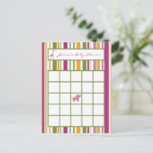 書き込み可能ビンゴカードSweet Safari インビテーションポストカード (スタンド正面)