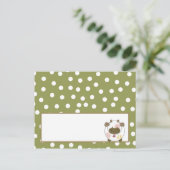 書き込み可能座席表アビーズファームピンクバガーリーーン ポストカード (スタンド正面)