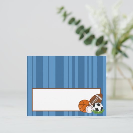 書き込み可能座席表オールスターブルー ポストカード (スタンド正面)