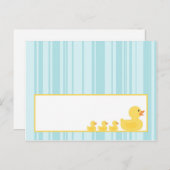 書き込み可能座席表ゴムダッキー（アヒルちゃん）泡 ポストカード (正面/裏面)