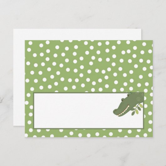 書き込み可能座席表サファリジャングルアリゲーター ポストカード (正面/裏面)