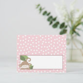 書き込み可能座席表サファリピンクジャングルアリゲーター ポストカード (スタンド正面)