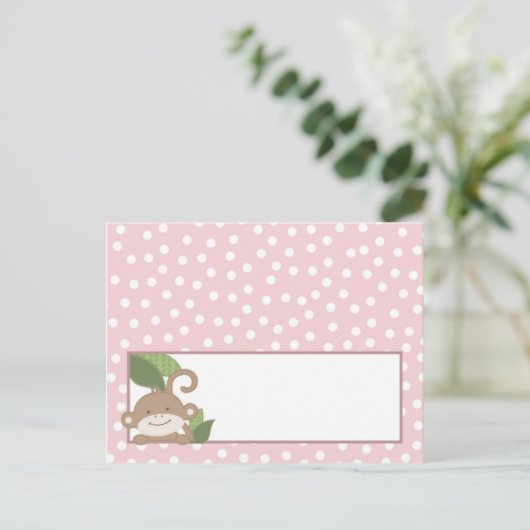 書き込み可能座席表サファリピンクジャングルアリゲーター ポストカード (スタンド正面)