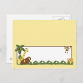 書き込み可能座席表ジャングルベビー ポストカード (正面/裏面)