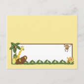 書き込み可能座席表ジャングルベビー ポストカード (正面)
