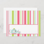 書き込み可能座席表ティーパーティーピンクパステルフラワーズ ポストカード (正面/裏面)