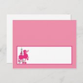 書き込み可能座席表ピンクプードルパリエッフェルタワー ポストカード (正面/裏面)