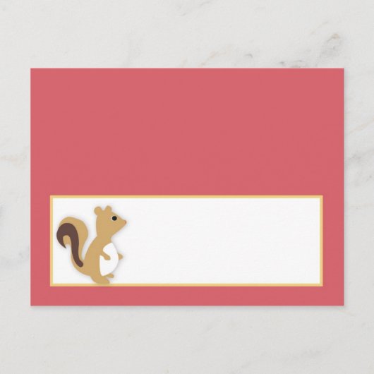 書き込み可能座席表ラブ&自然ガールウッドランド ポストカード (正面)