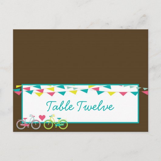 書き込み可能座席表愛好家自転車カーニバル ポストカード (正面)
