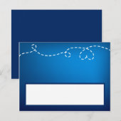 書き込み可能座席表紙飛んでいる飛行機ブルーループ ポストカード (正面/裏面)