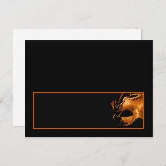 書き込み可能座席表MIS XVオレンジブラック ポストカード (正面/裏面)