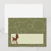 書き込み座席表フォレスト動物フクロウ鹿鳥 ポストカード (正面/裏面)
