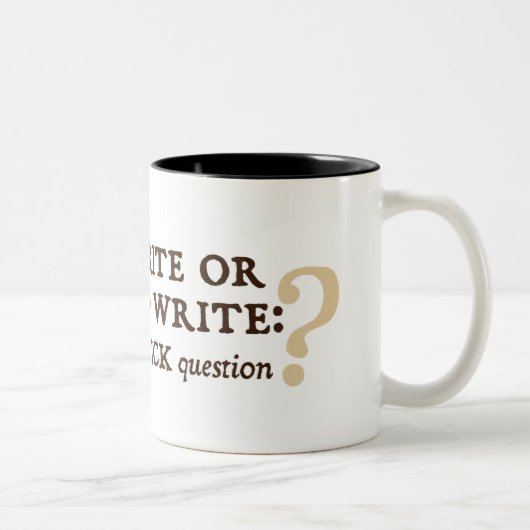 書くか、または書かないため ツートーンマグカップ (右)