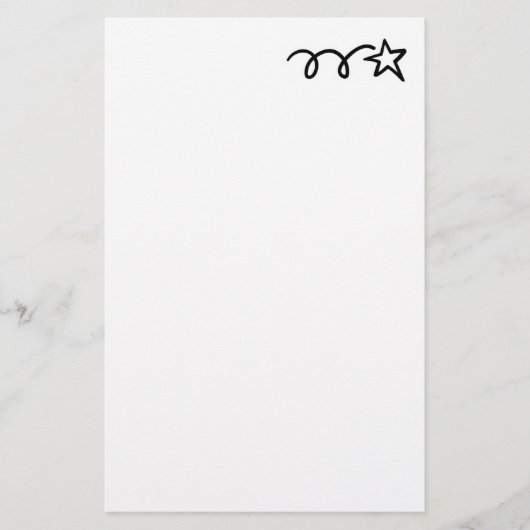 書くことのためのカスタムな流星の文房具の紙 便箋 (正面)