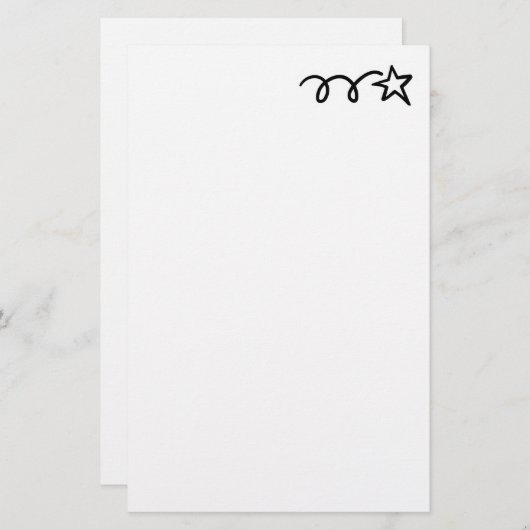 書くことのためのカスタムな流星の文房具の紙 便箋 (正面/裏面)