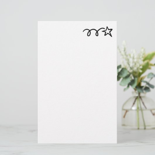 書くことのためのカスタムな流星の文房具の紙 便箋 (スタンド正面)