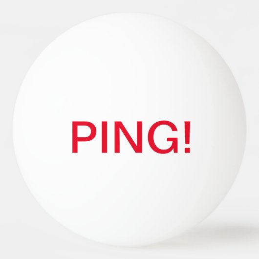書くこと: PING! 、PONG! ; ピンポン球 卓球ボール (正面)