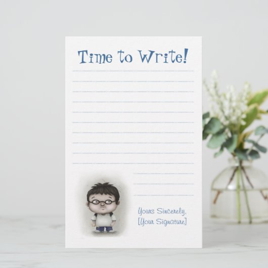 書く時間 便箋 (スタンド正面)