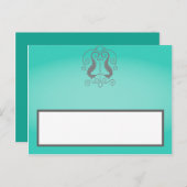 書ける プレイース カード せいだかばん anchors ターコイズ ビーチ (正面/裏面)