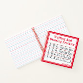 書とスケッチの練習赤い四角 ノートブック (内部)